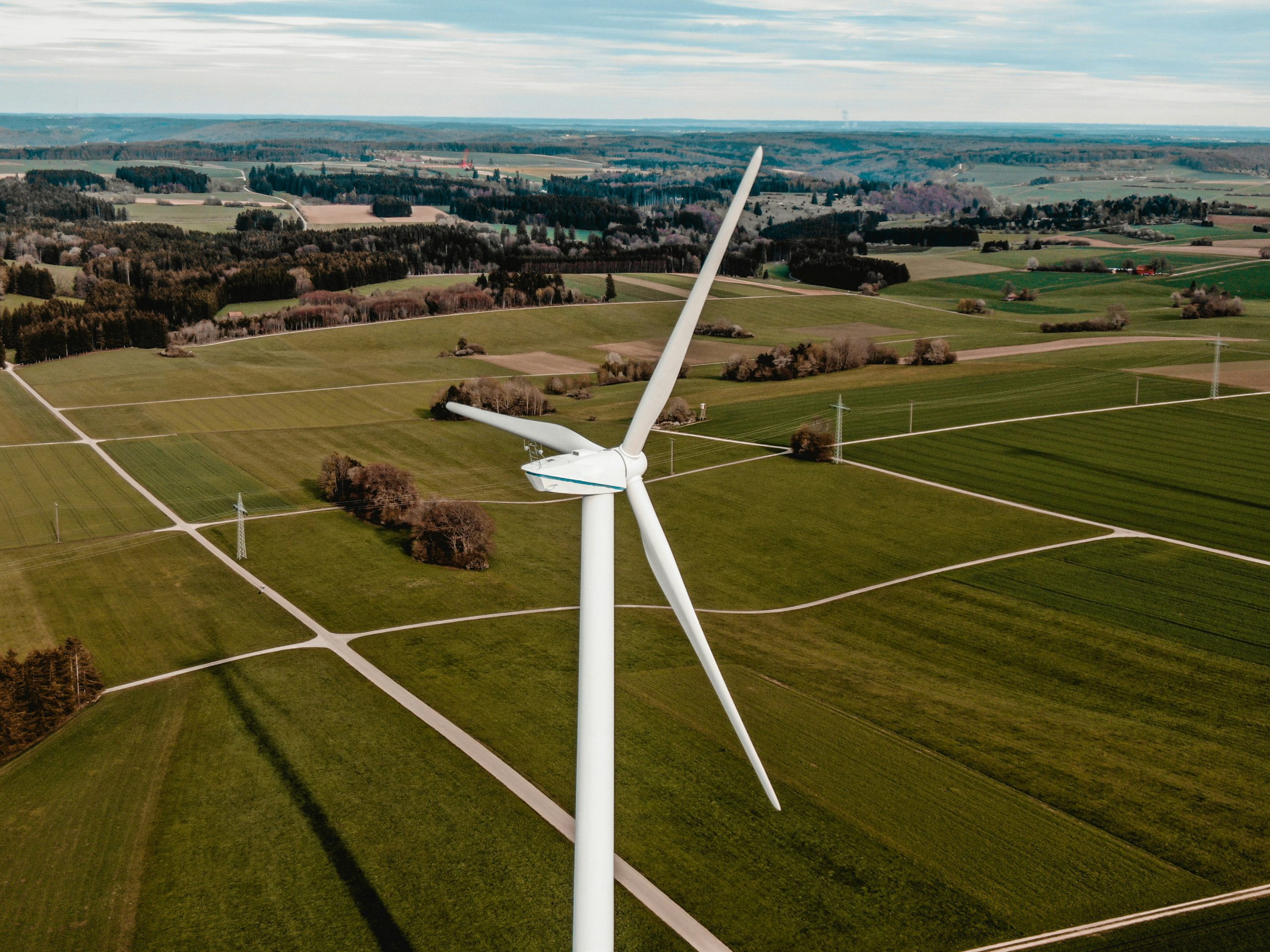 Ilustrační fotografie větrné elektrárny